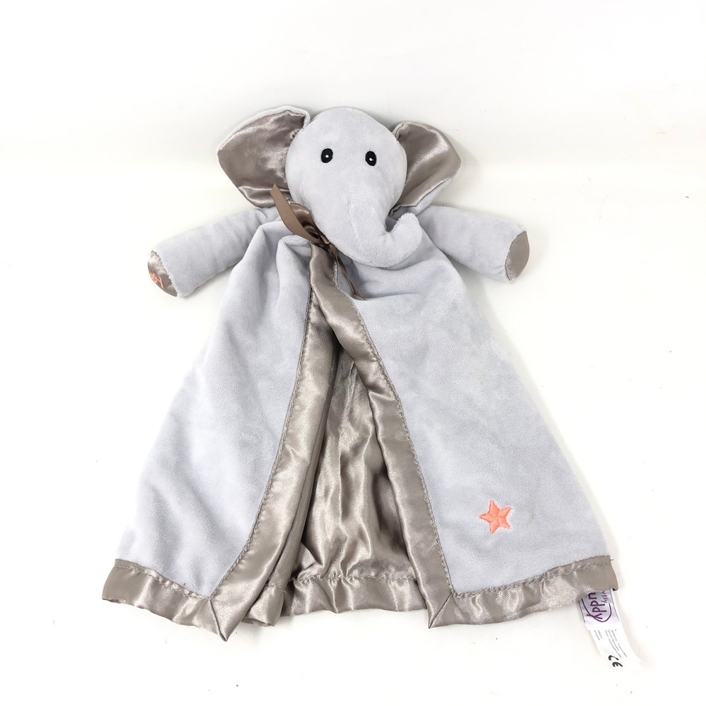 Scentsy Buddy Elephant Lovey Plush Gray Satin Trim Star Nunu Scented Soother